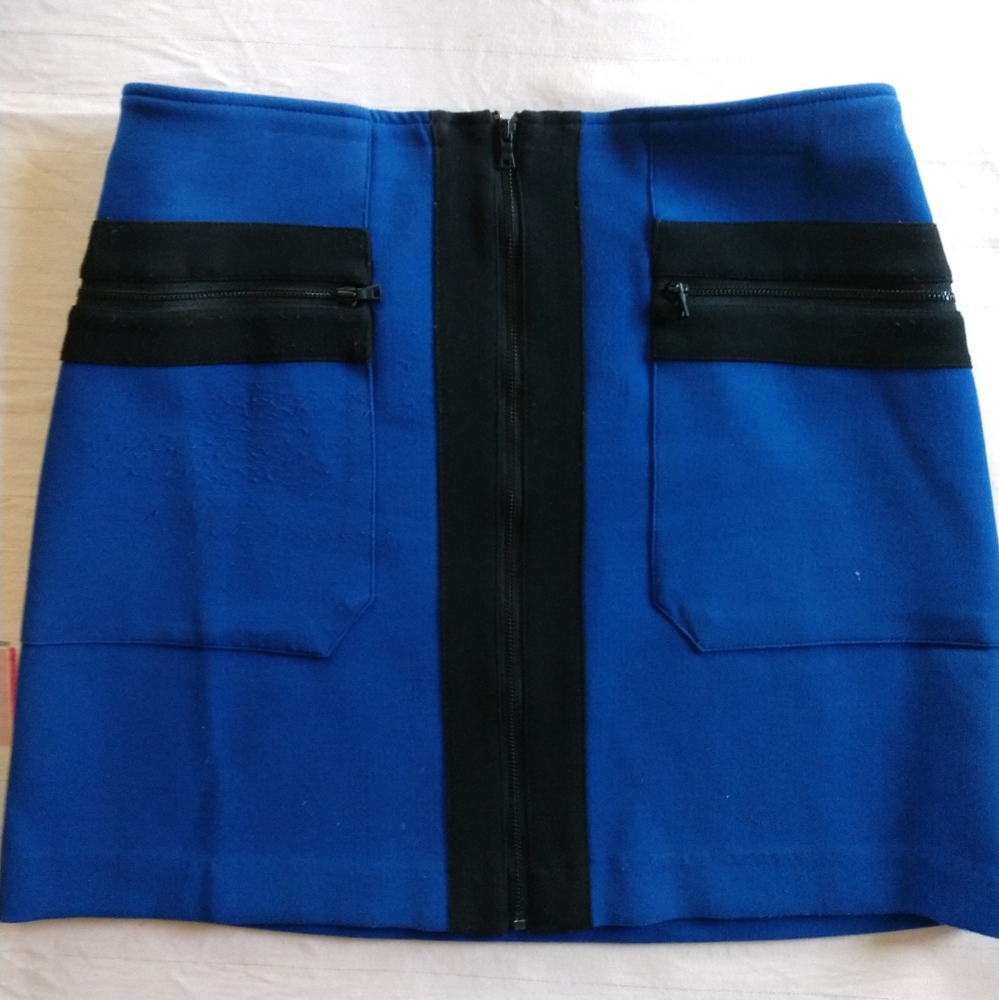 Stretchy royal blue mini skirt size 10